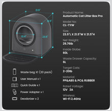 Load image into Gallery viewer, HHOLOVE Automatic Cat Litter Box Pro(Dark Grey)