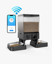 Load image into Gallery viewer, OneIsAll Dual Automatic Cat Food Dispenser