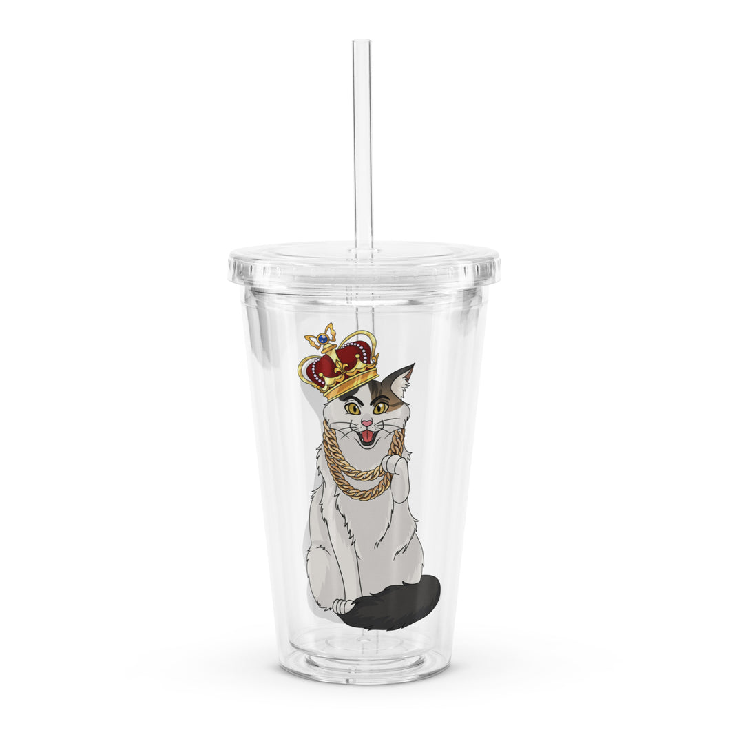 Sir Pounce Clear plastic tumbler