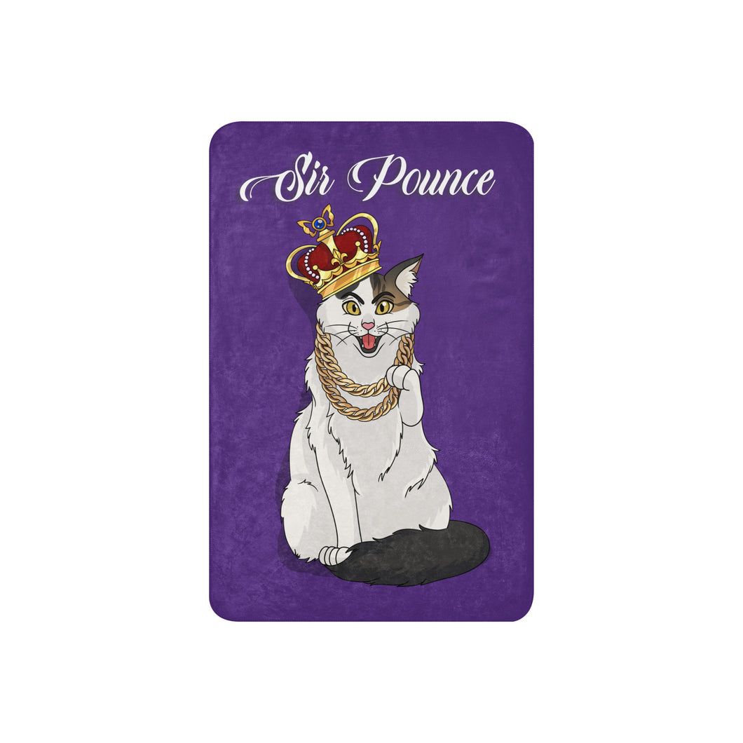 Sir Pounce Sherpa blanket
