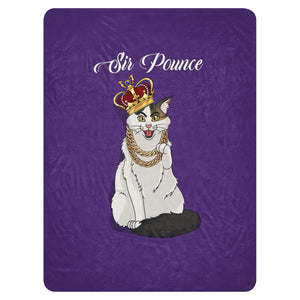 Sir Pounce Sherpa blanket