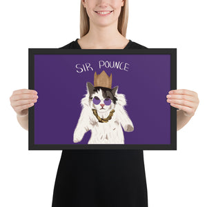 Sir Pounce - Framed poster