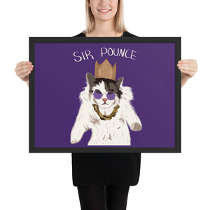 Sir Pounce - Framed poster