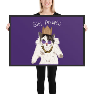 Sir Pounce - Framed poster