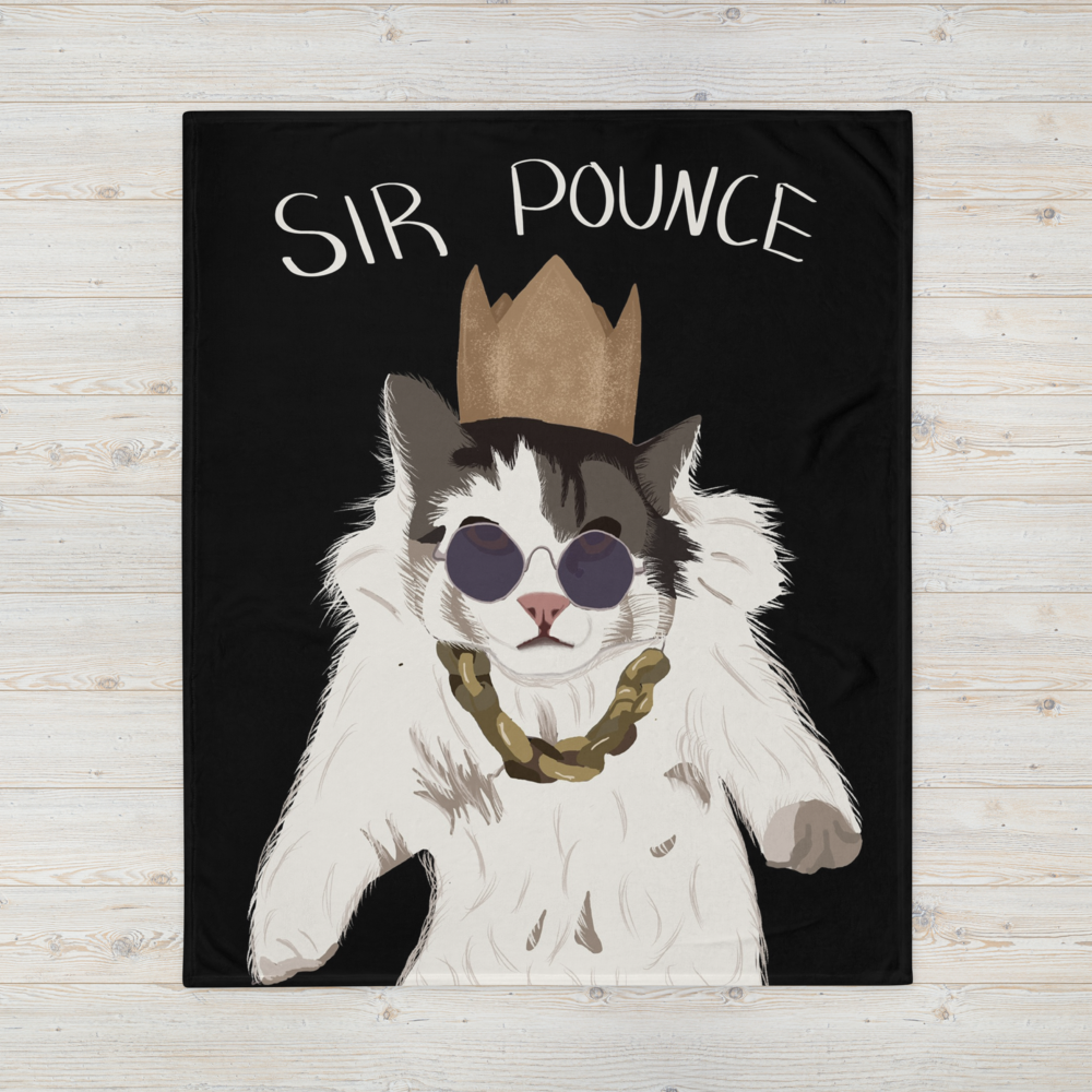 Sir Pounce - Throw Blanket